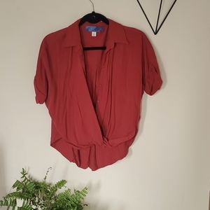 Blue rain button down shirt